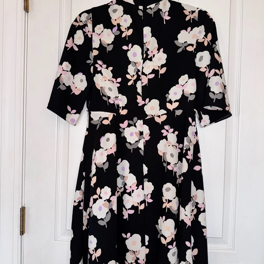 Kate Spade Posy Floral Swing Dress Black and White Size 0